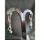 Boucles d'oreilles Swarovski, argent 925, chic, goutte 6565 Metallic Cap Pear, bijou luxe, mode, Emerald, femme