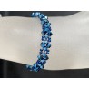 Swarovski, Bracelet Swarovski, bracelet fin, cristal Swarovski, metallic blue 2x