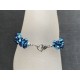 Swarovski, Bracelet Swarovski, bracelet fin, cristal Swarovski, metallic blue 2x