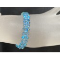 Bracelet en cristal, bracelet fin, aquamarine ab2x