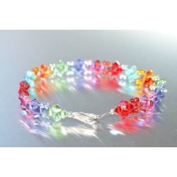 Bracelet fin en cristal, multi-couleurs