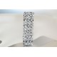 Bracelet cristal  Swarovski large manchette comet argent light 2x