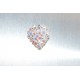 Broche cristal de Swarovski ravissant coeur hématite 2x