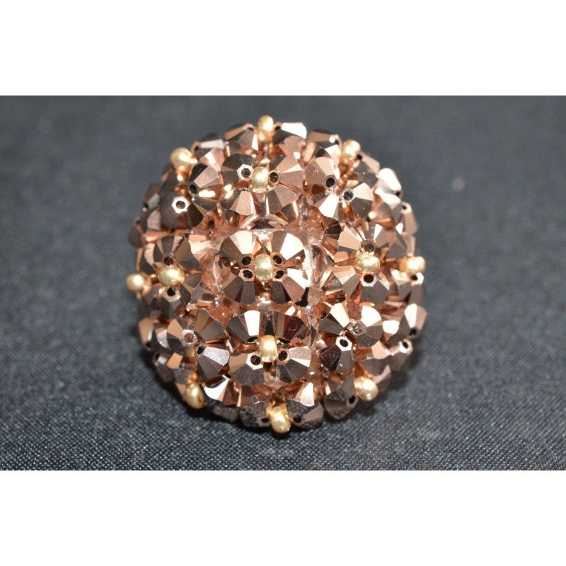 Bague en cristal boule crystal rose gold 2x