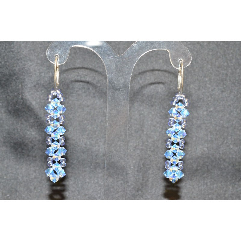 Light sapphire crystal earrings ab2x