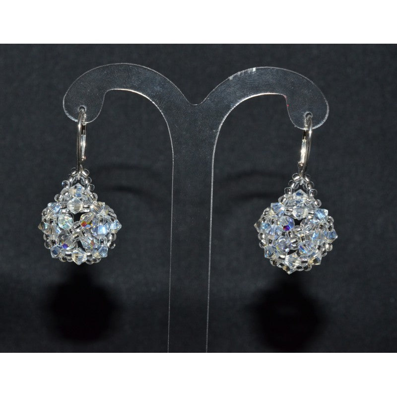 Boucles d'oreilles cristal, argent 925, crystal moonlight