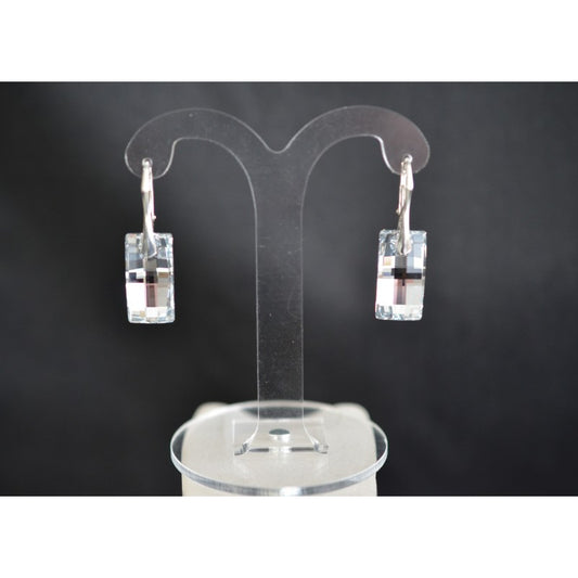 Crystal earrings, 925 silver, Urban, silver comet crystal