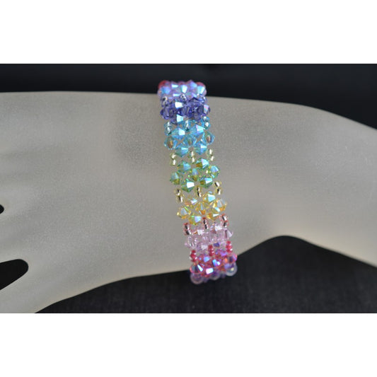 Crystal bracelet, rainbow