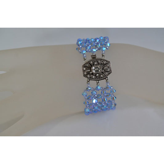 Crystal bracelet, women's jewelry, aquamarine abx, sumptuous, luxury