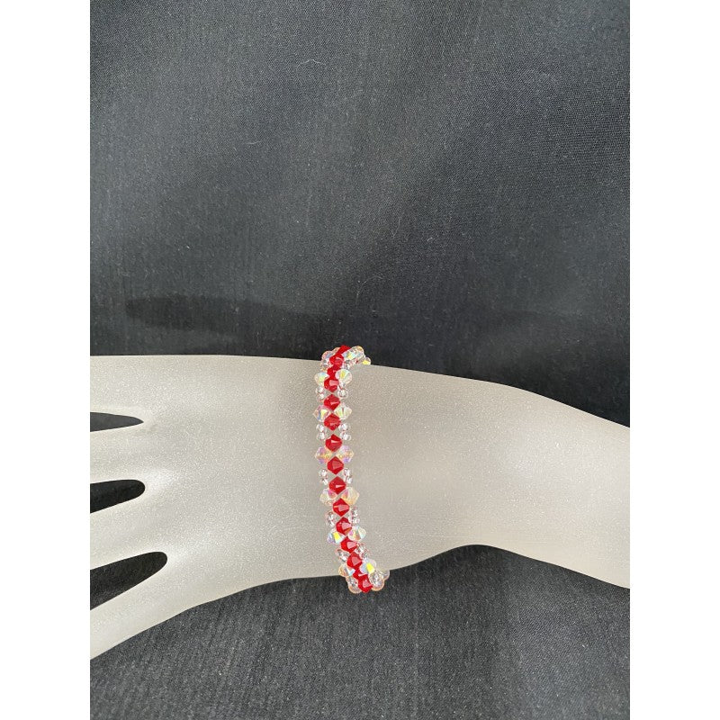 Crystal bracelet, women's jewelry, ab2x crystal, light siam, fashion, luxury