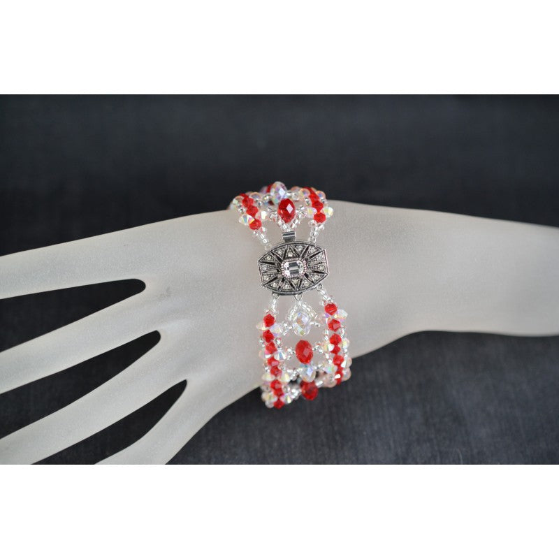Bracelet cristal, bijou femme, cristal ab2x, purple velvet