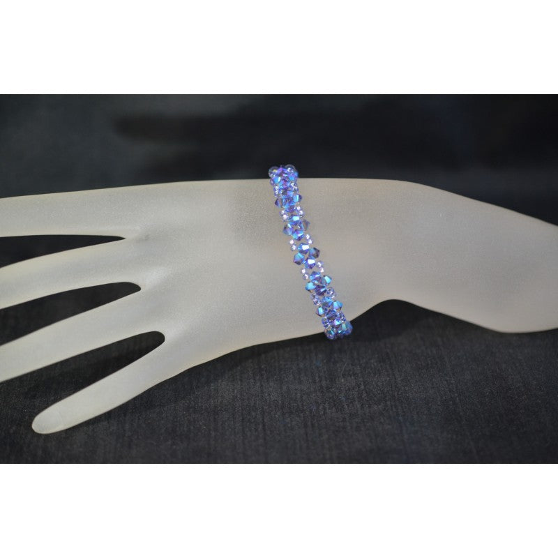 Crystal bracelet, chic, tanzanite ab2x, fashion jewelry, luxury