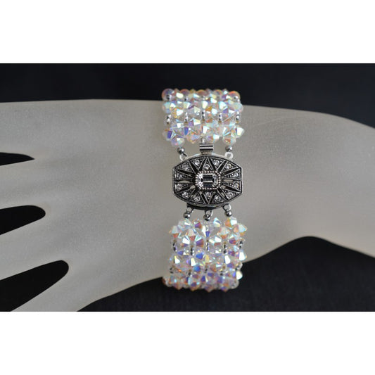 Bracelet cristal, crystal ab2x, manchette