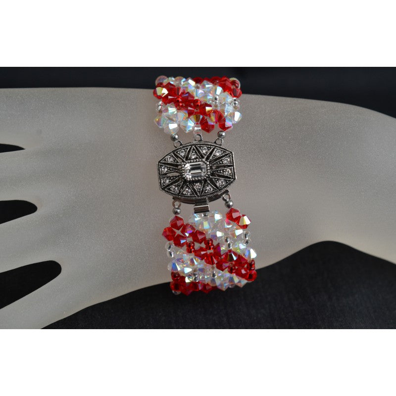 Bracelet cristal, extra large, cristal ab2x, light siam ab