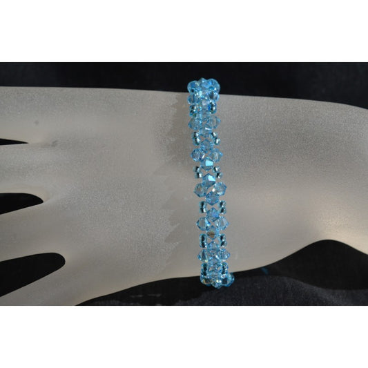 Crystal bracelet, woman, fashion, aquamarine shimmer, luxury