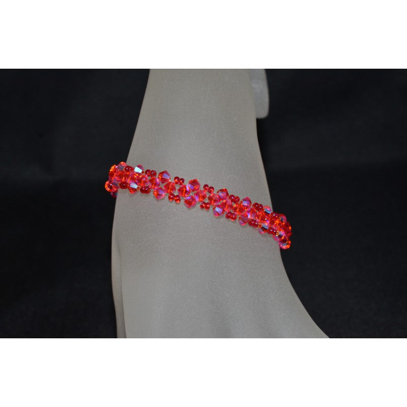 Crystal bracelet, hyacinth ab2x