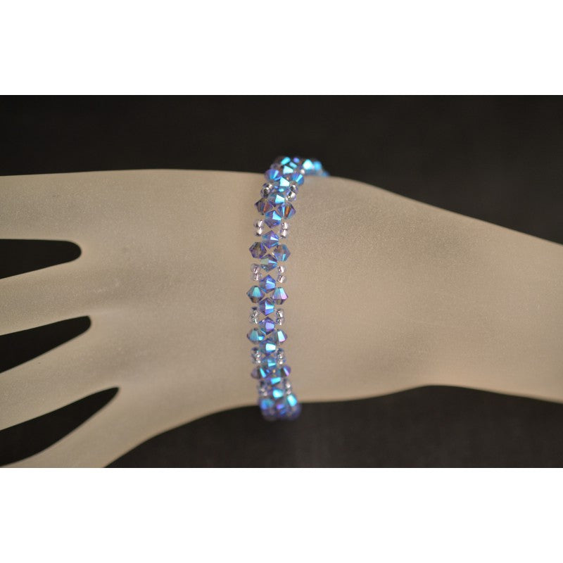 Bracelet cristal, tanzanite ab2x