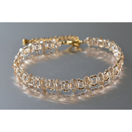Bracelet de cheville en cristal de Swarovski golden shadow