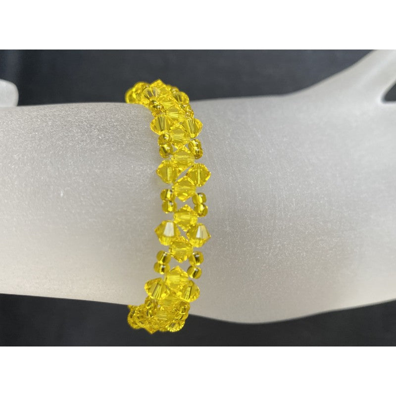 Bracelet en cristal, citrine, jaune