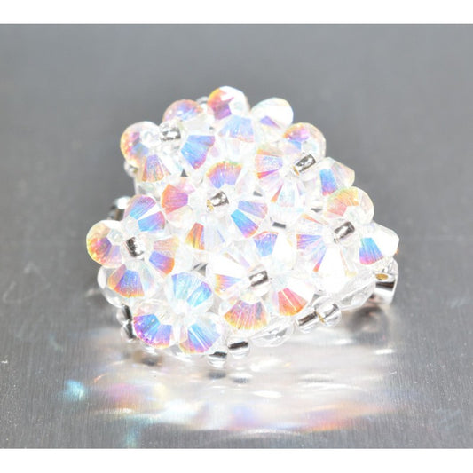 Broche en cristal, coeur, crystal ab2x