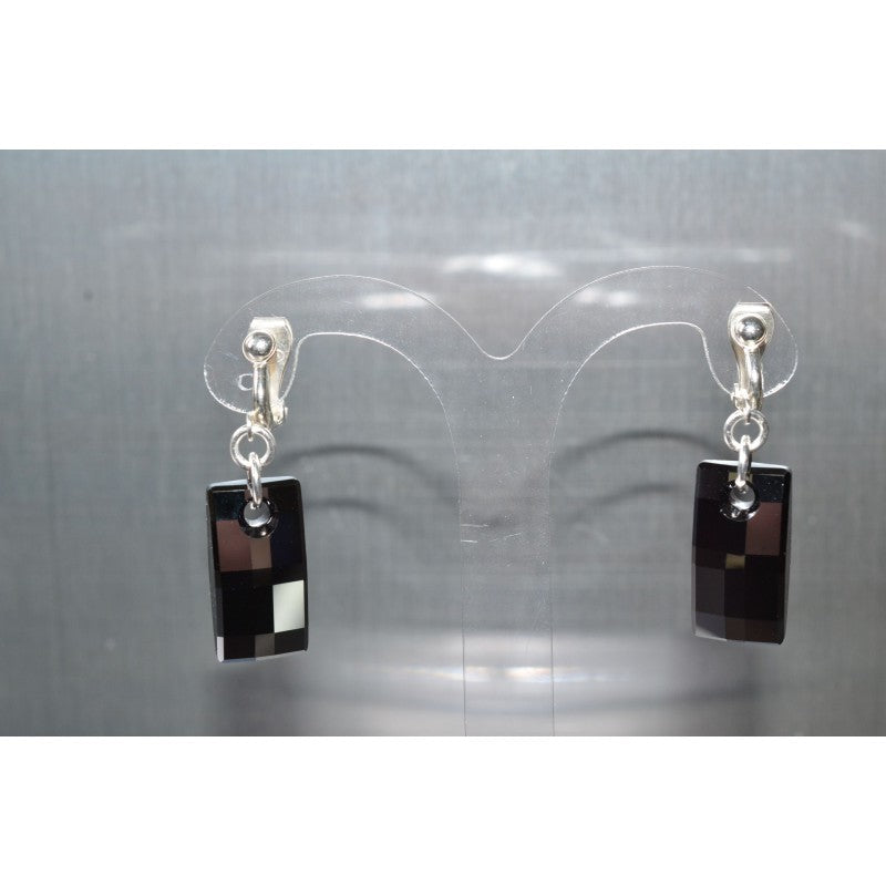 Urban crystal silver night clip-20 mm for non-pierced ears