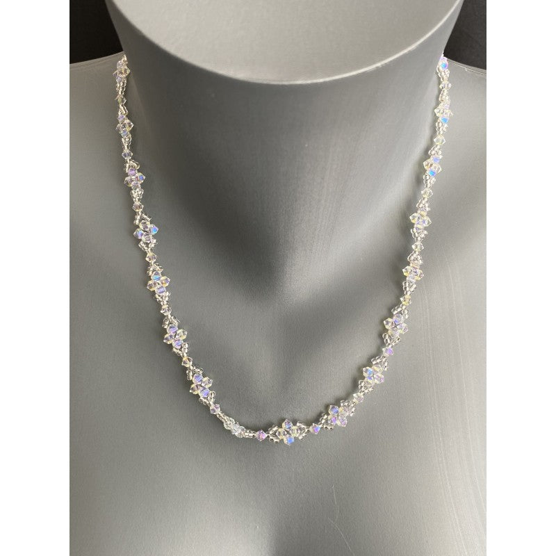 Collier en cristal, bijou mode, crystal ab2x, femme, luxe