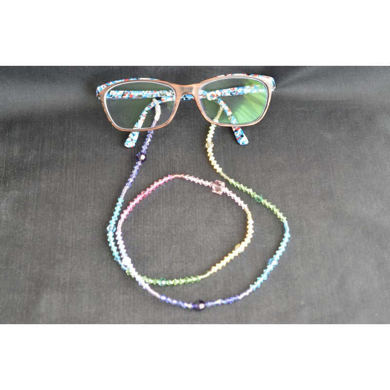 Cordon à lunette en cristal, arc-en-ciel