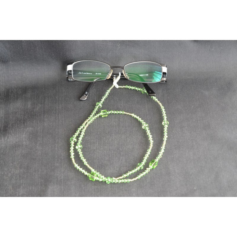 Cordon à lunette en cristal, péridot