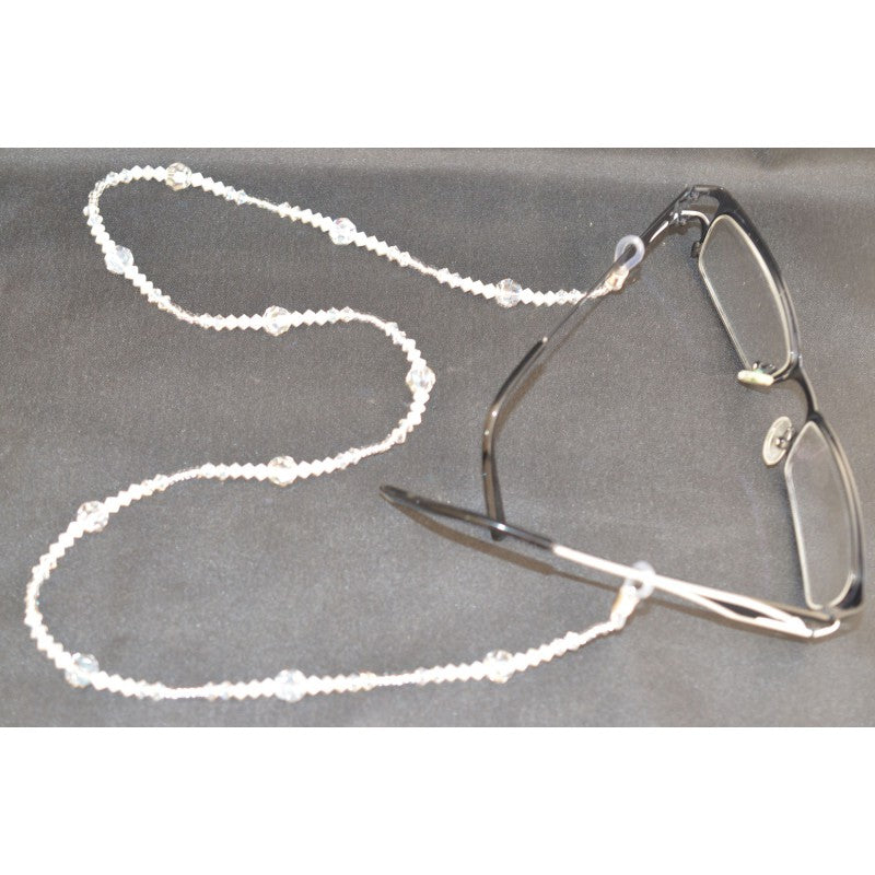 Cristal, cordon à lunettes en cristal, chic, crystal moonlight, Crystal ab2x, luxe, accessoire lunettes