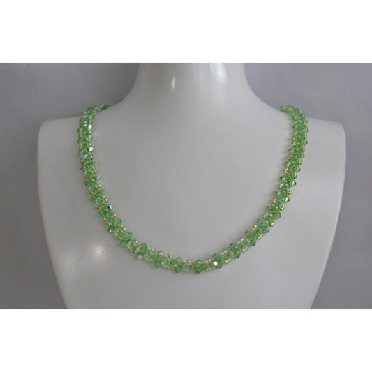 Crystal crystal, women's, necklace, ab peridot, fashion, luxury