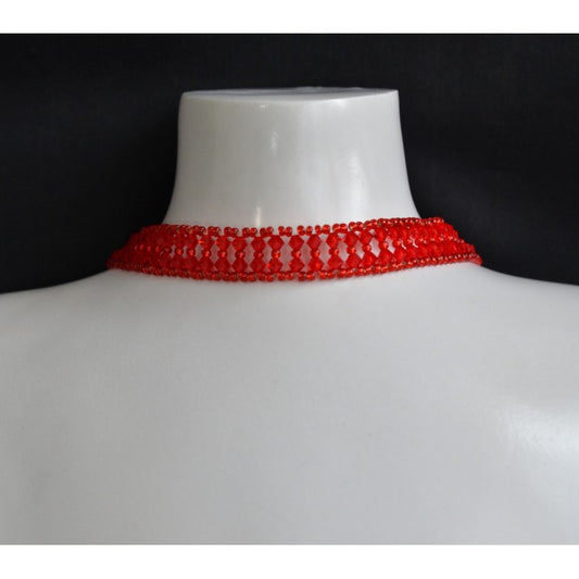 Crystal, crystal choker, chic, luxury jewelry, women's accessory, light siam