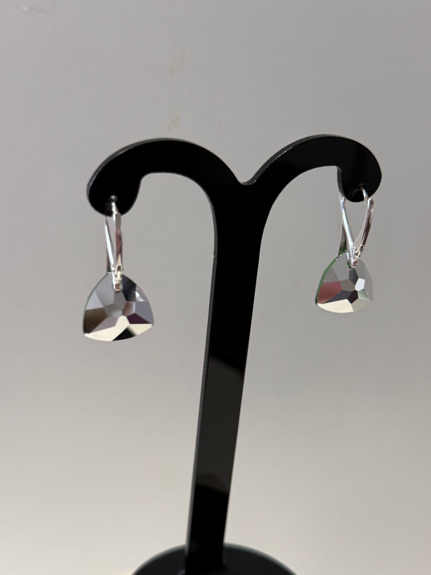 Boucles d’oreilles cristal , argent 925, chic, Trilliant Cut Pendentif Reinvented Péridot Comet Argent Light, Vert