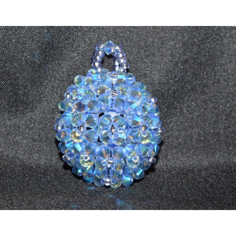 Light sapphire ball crystal pendant ab2x