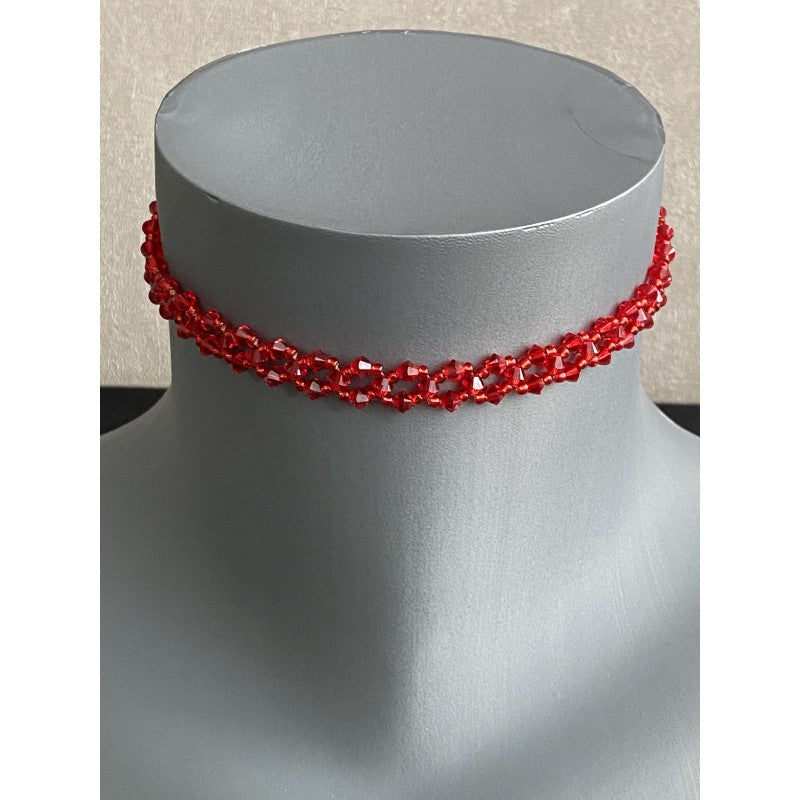 Crystal choker, chic, luxury jewelry, woman, fashion, light siam
