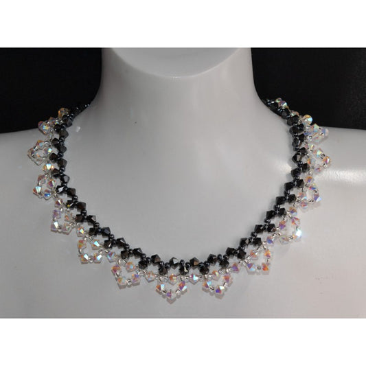 Crystal choker, ab2x crystal, hematite