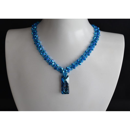 Crystal choker, Growing Crystal, Crystal Bermuda Blue