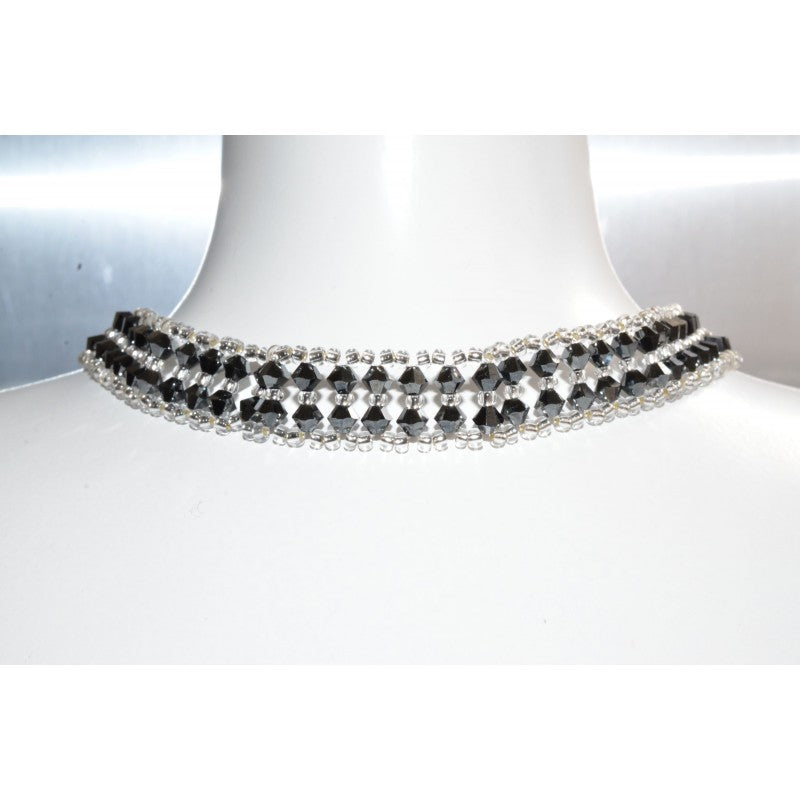 Crystal Choker, 2x Hematite, Crystal