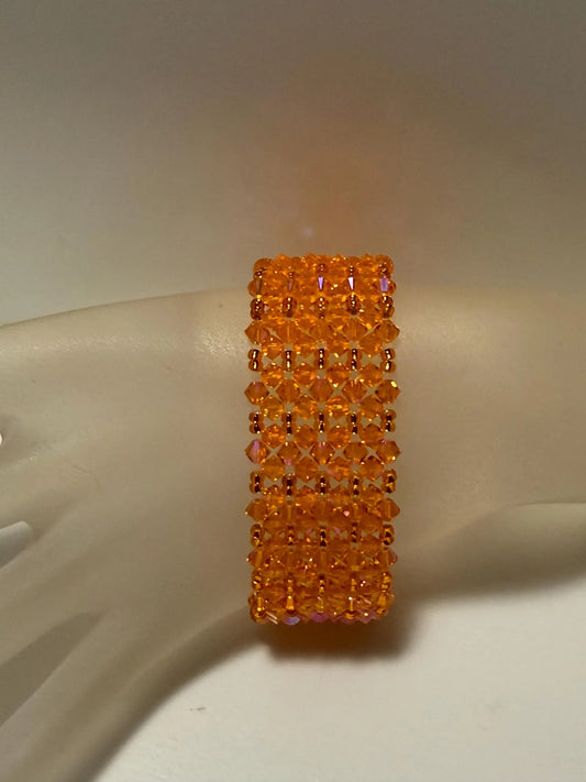 Crystal bracelet, extra large, golden shadow crystal