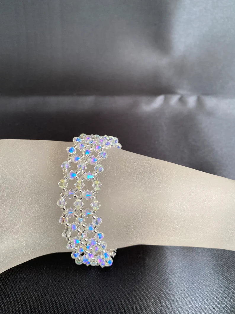 Crystal bracelet, chic, woman, shimmer crystal 2x, fashion jewelry, luxury