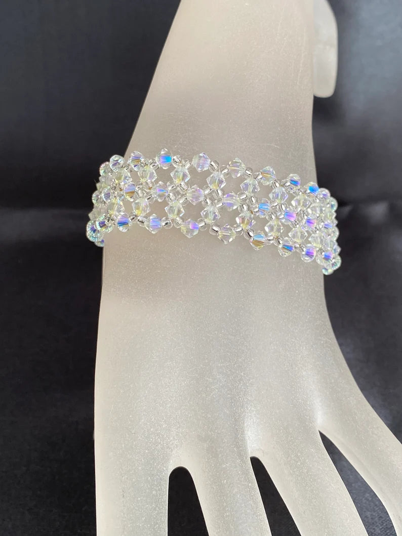 Crystal bracelet, chic, woman, shimmer crystal 2x, fashion jewelry, luxury