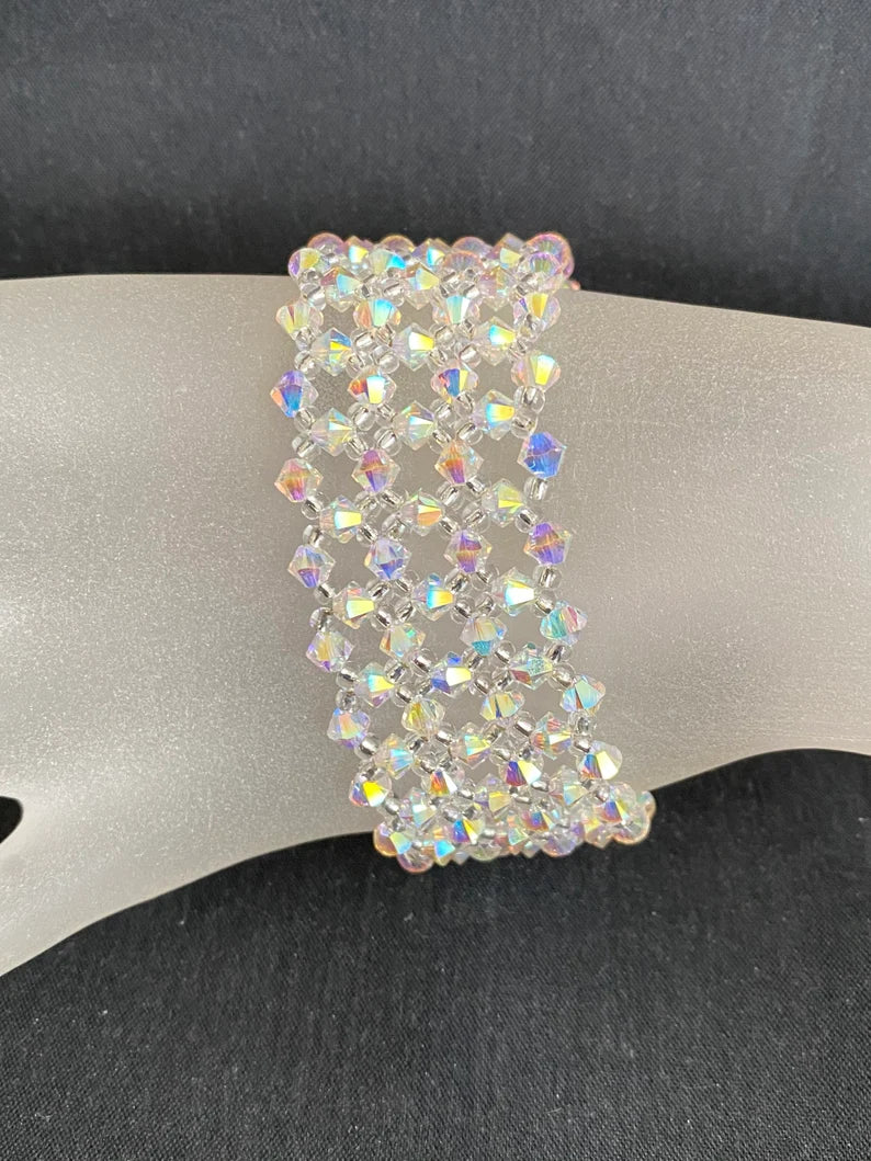 Bracelet cristal, bijou femme, cristal ab2x, somptueux, luxe