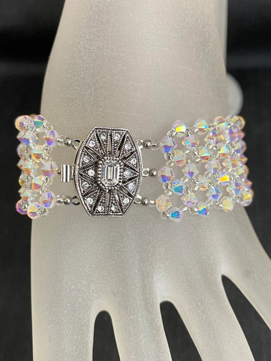 Bracelet cristal, bijou femme, cristal ab2x, somptueux, luxe