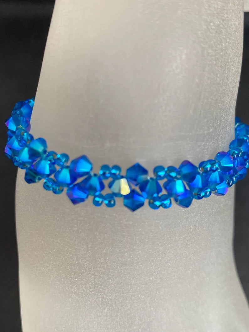 Bracelet en cristal, capri blue ab2x