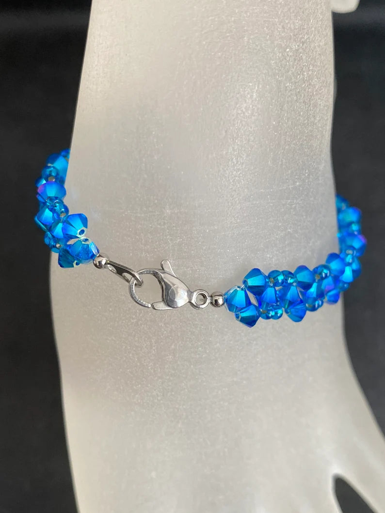 Bracelet en cristal, capri blue ab2x