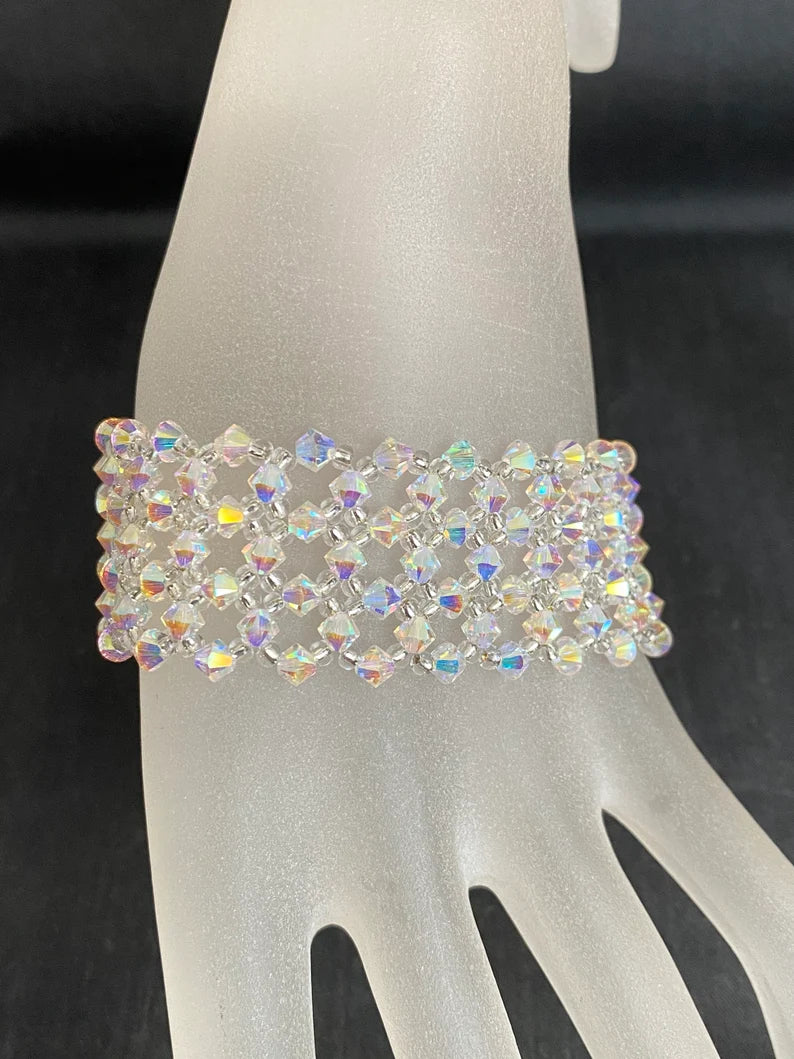 Crystal bracelet, women's jewelry, ab2x crystal, sumptuous, luxury