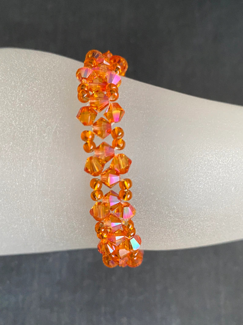 Crystal bracelet, women's jewelry, astral pink crystal, fashion, luxury