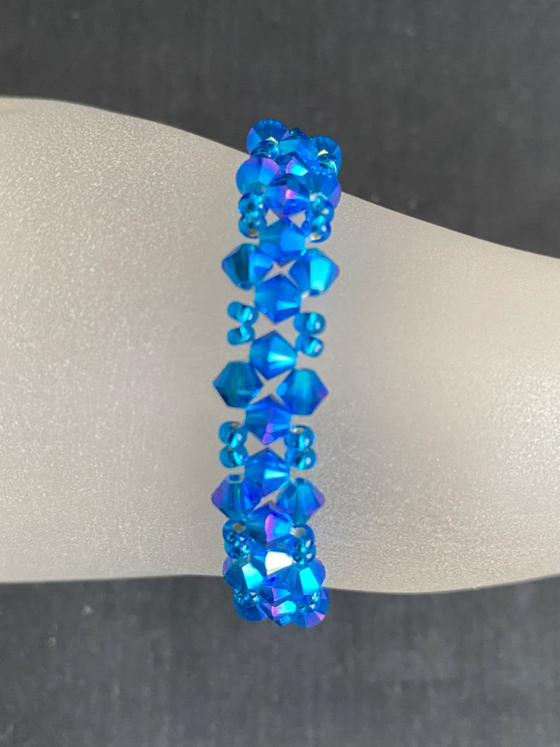 Bracelet en cristal, capri blue ab2x